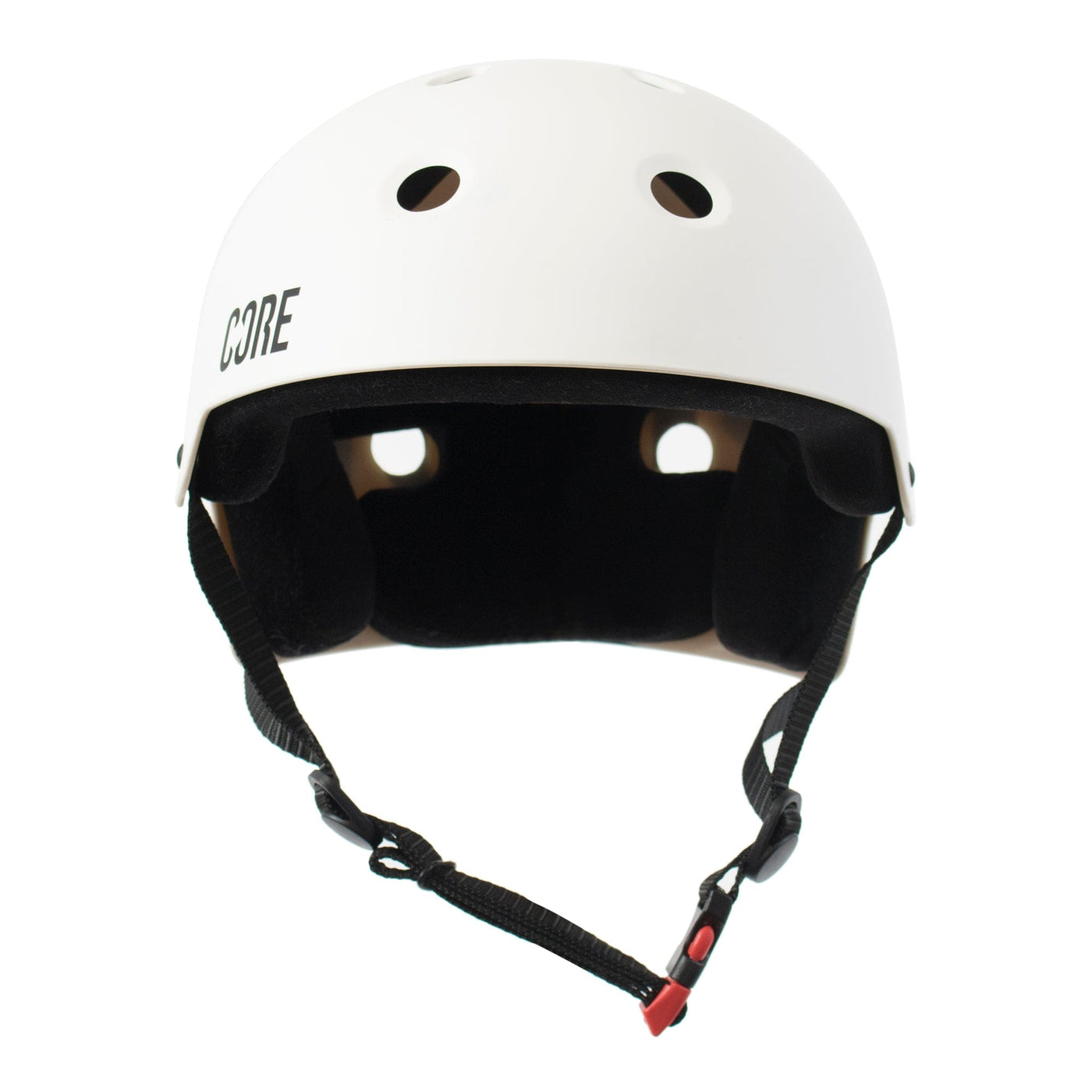 CORE Pro Light Skateboard Helmet White/Black I Skateboarding Hemet Front