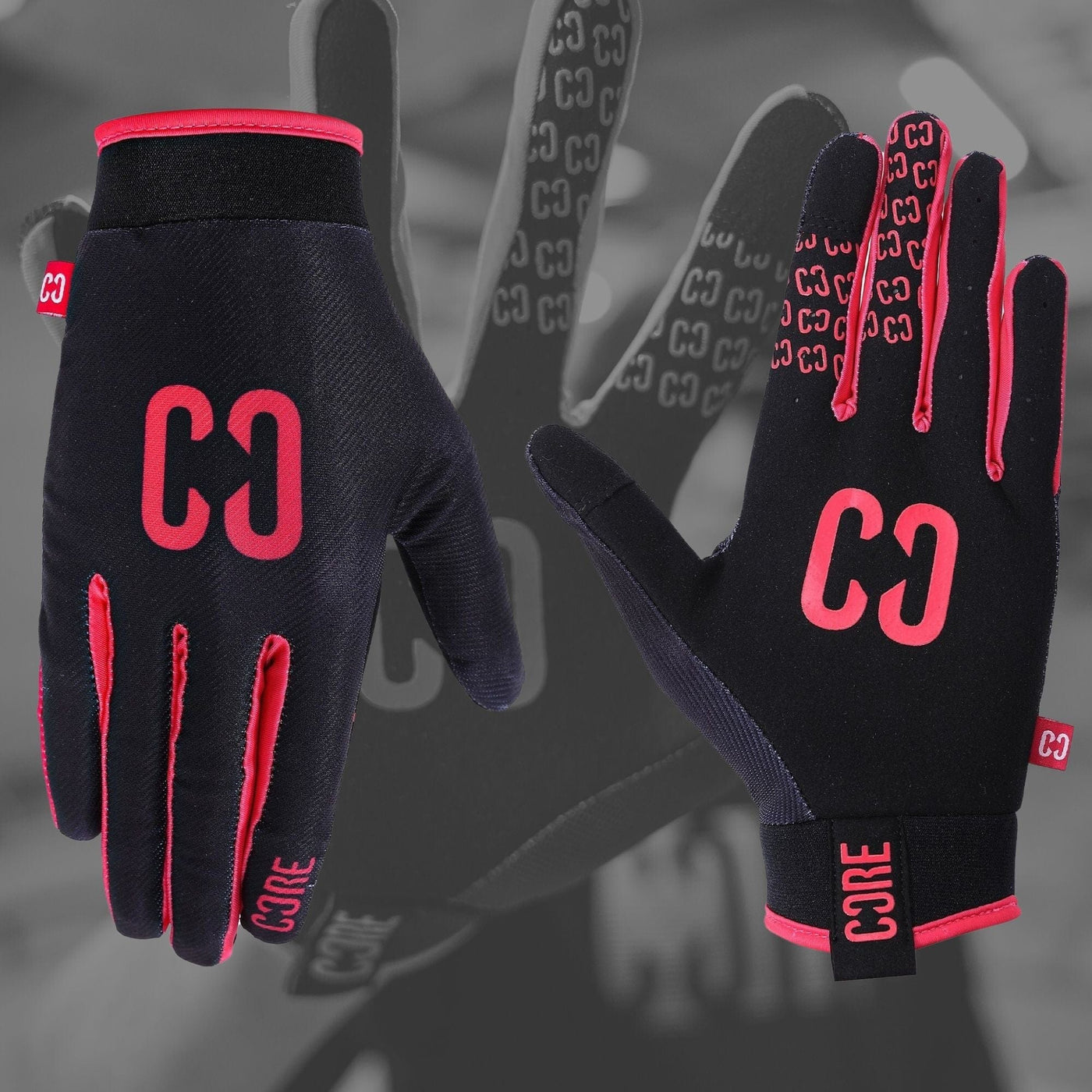 CORE Protection Aero Skateboard Gloves Accent Pink I Skateboarding Gloves Pair