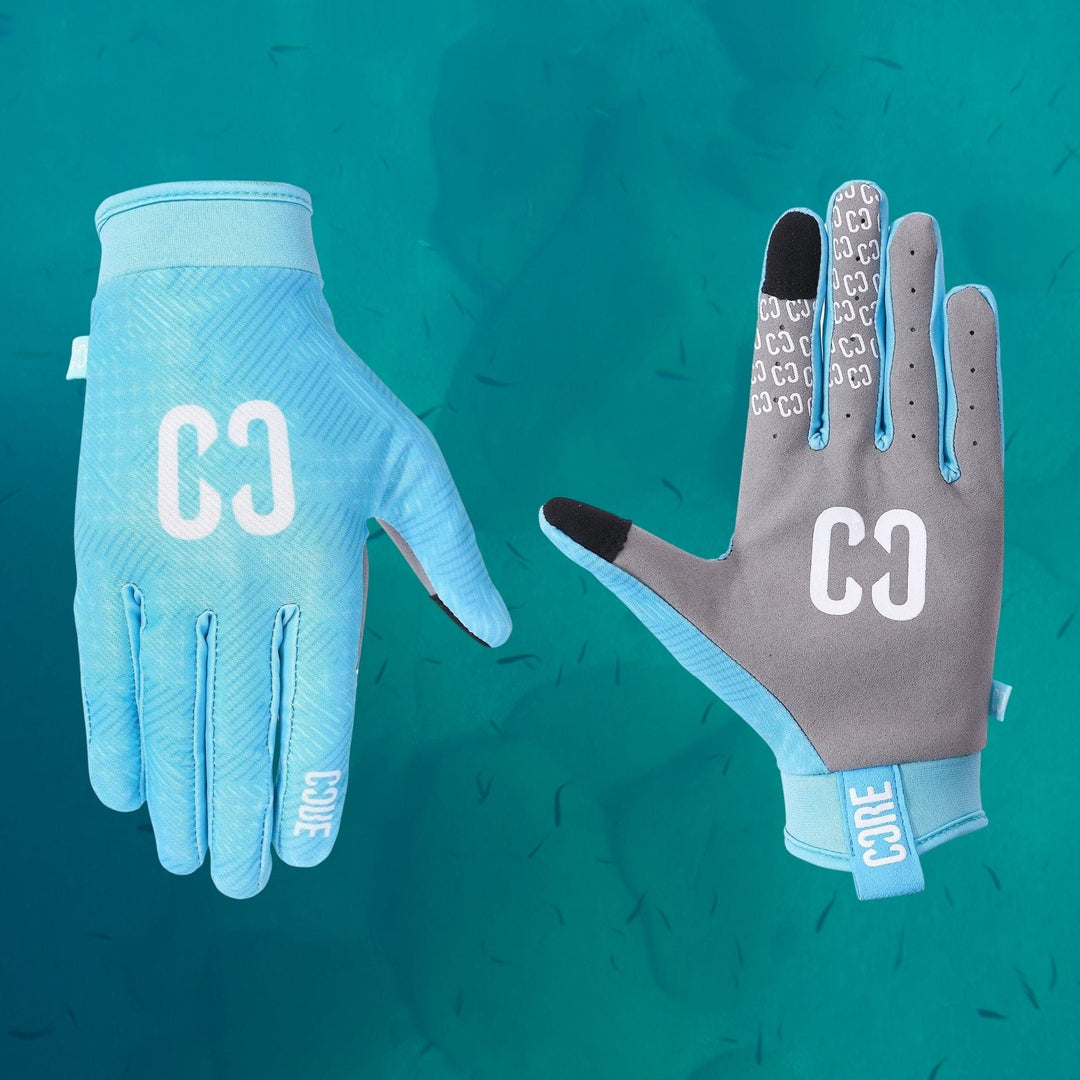 core handschuhe CORE Protection Aero BX Gloves Teal I Fahrradhandschuhe