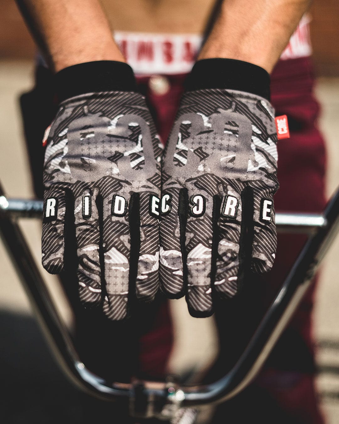 CORE Protection BMX Gloves Black Camo I Bike Gloves Products Together