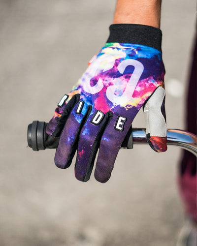 CORE Protection BMX Gloves Neon Galaxy I Bike Gloves Skatepark