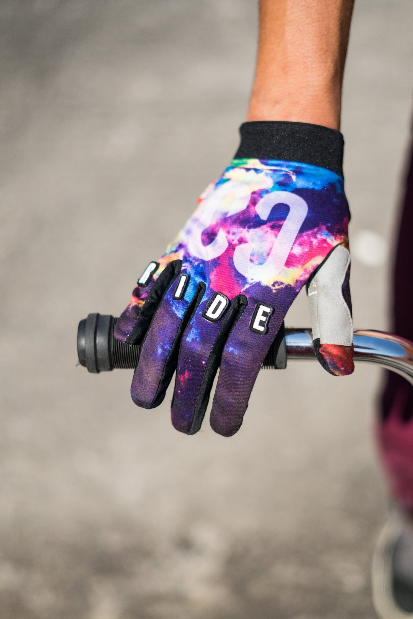 CORE Protection BMX Gloves Neon Galaxy I Bike Gloves Zoomed Out Product