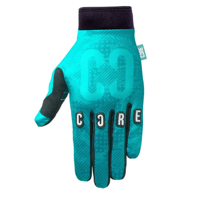 CORE Protection BMX Gloves Teal I Bike Gloves Back Side
