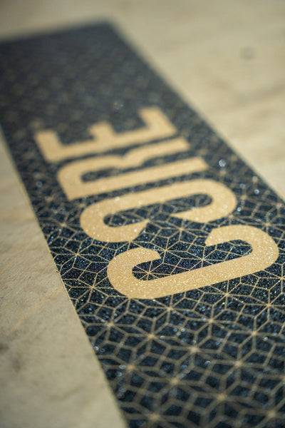 Core Scooter Grip Tape Classic Grid Gold I Grip Tape Scooter Zoomed In