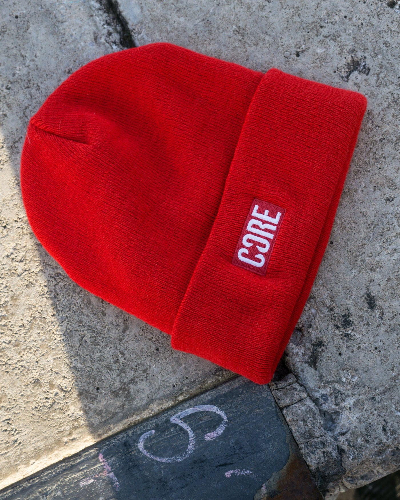 CORE Skate Beanie Red I Skate Beanies Zoomed Out