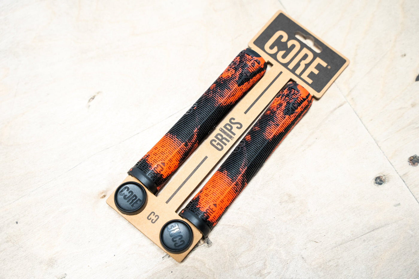 CORE Skinny Boy Scooter Handlebar Grips 170mm Lava I Scooter Grips Packaging