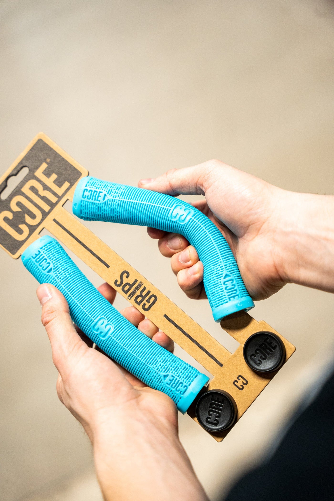 CORE Skinny Boy Scooter Handlebar Grips 170mm Teal I Scooter Grips Squish