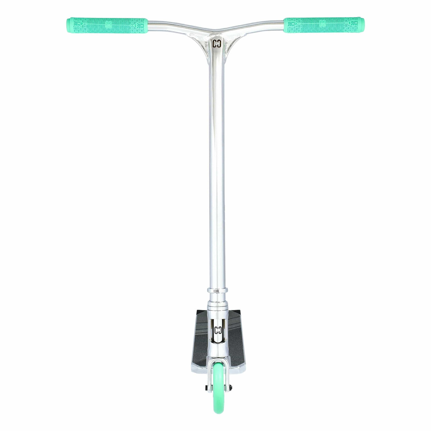 CORE SL2 Stunt Scooter Chrome & Teal I Adult Stunt Scooter Front View
