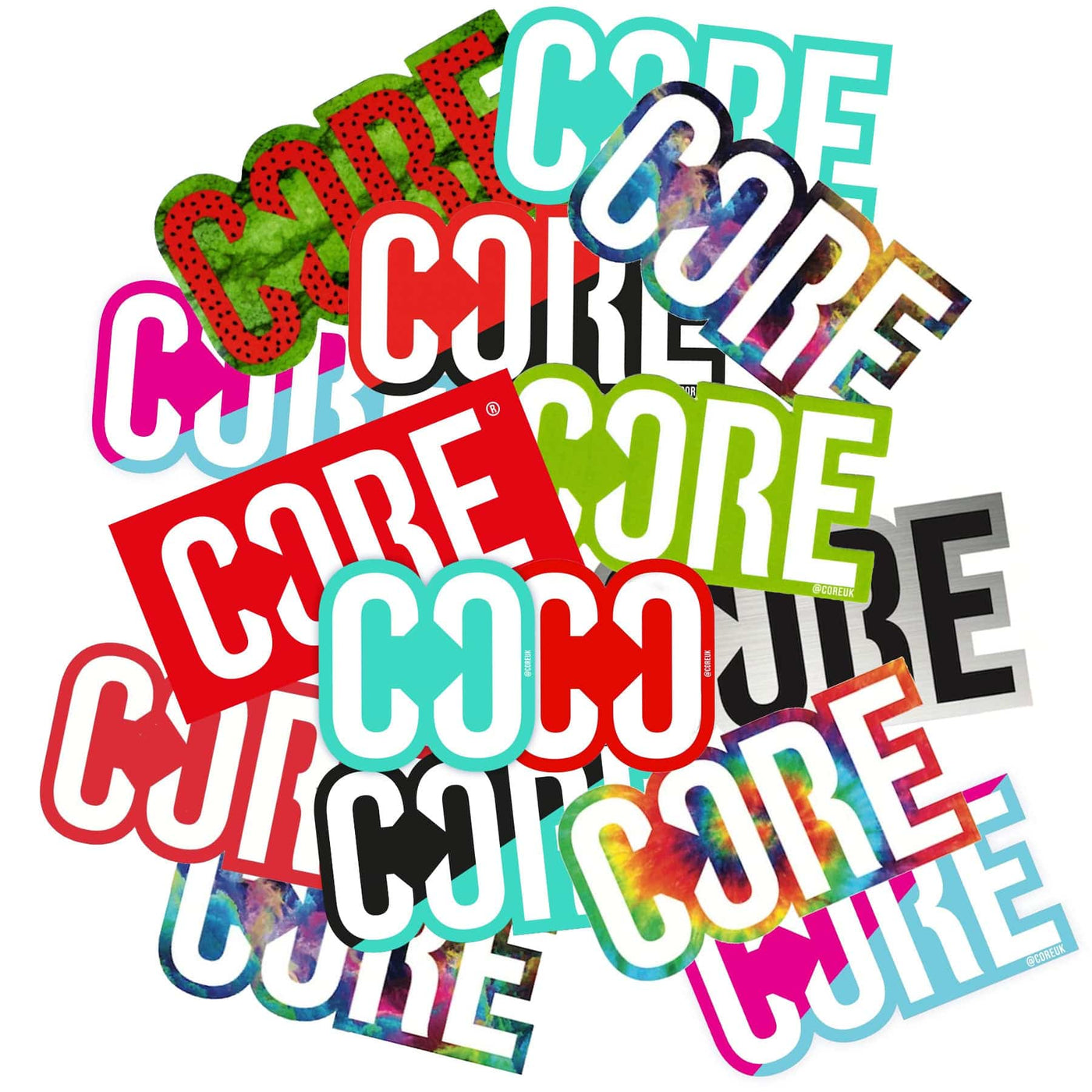 CORE Sticker Bundle - 15 Stickers | Skateboard Stickers | BMX Stickers ...