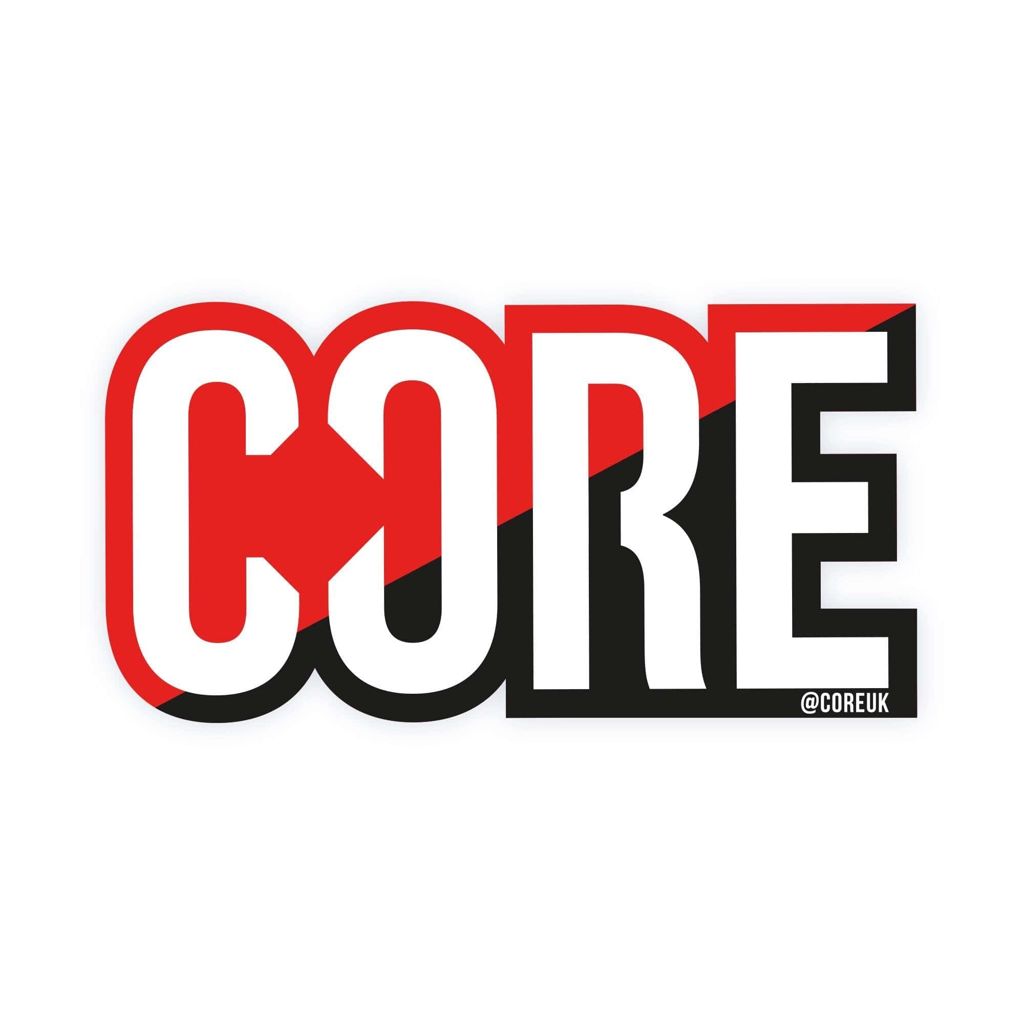 CORE Sticker Classic 8cm - Black/Red - CORE Action Sports