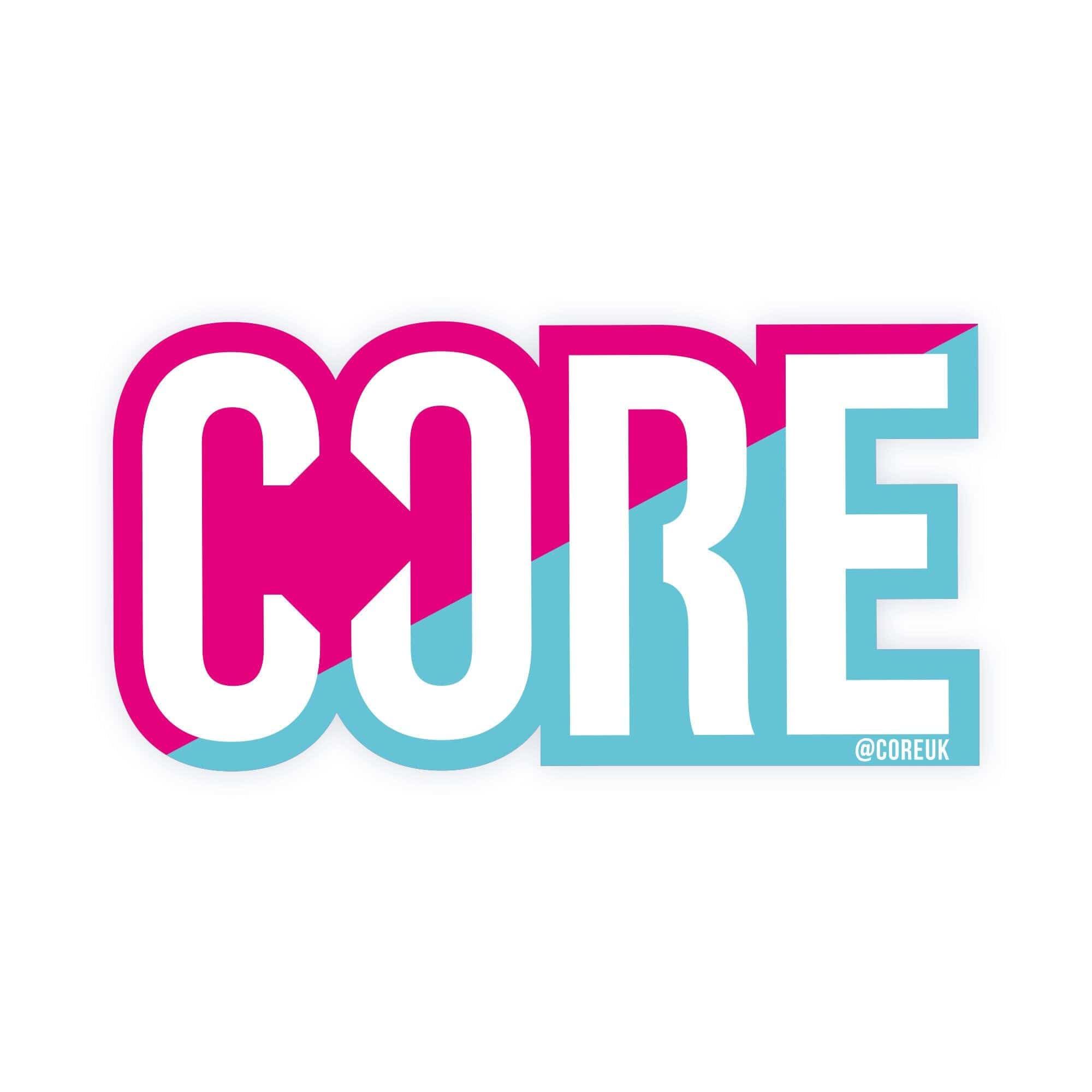 CORE Sticker Classic 8cm - Pink/Blue - Refresher - CORE Action Sports