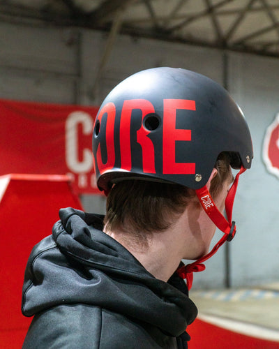 CORE Street Helmet Black/Red I Street Helmet Product in Use
